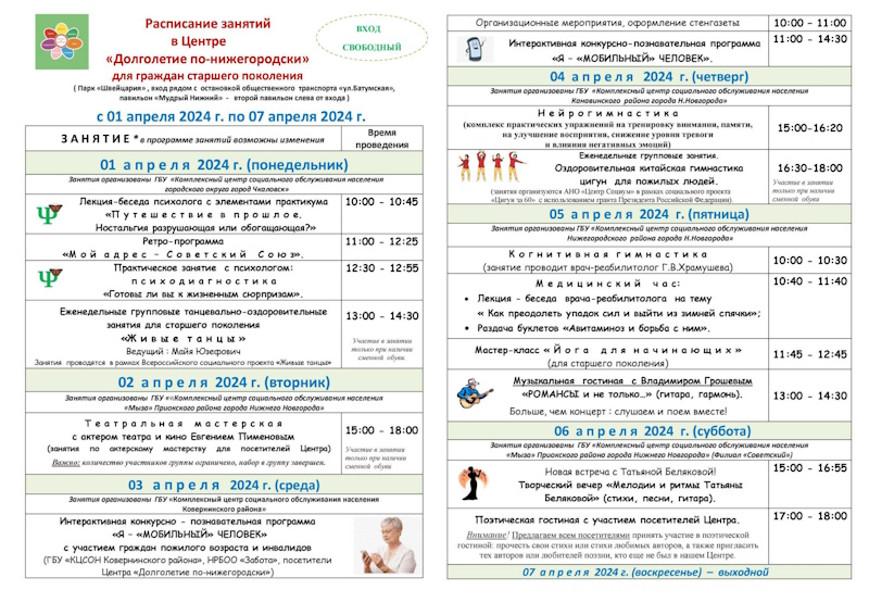 Долголетие по-нижегородски