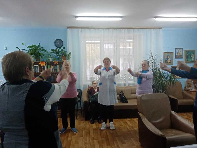 Утренняя зарядка в ОДП