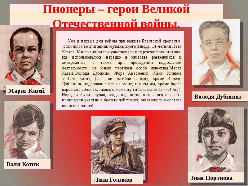 Пионеры герои войны фото