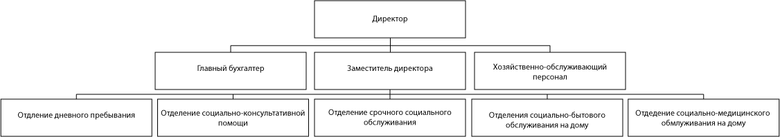 Структура ГБУ «Центр социального обслуживания граждан пожилого возраста и инвалидов Воскресенского района»